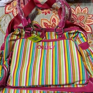 Oilily Multicolor Striped Diaper Bag